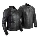 Conjunto Jaqueta Couro Casal Moto Texx Storm Masc Feminino