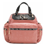 Bolsa Shopper Nicole Lee Keysha De Nylon Grabado Fw23 Color Rosa