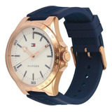 Reloj Tommy Hilfiger 1791526 Silicona Azul,blanco,dorado