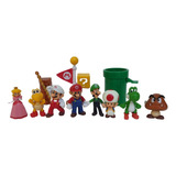 Set 8 Figuras + 4 Escenarios Super Mario Bros