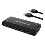 Selector De Conmutador Usb, Conmutador Kvm De 4 Puertos Usb