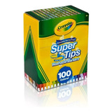 Crayola Super Tips Lavables 100 Unds. No Tóxicas Para Niños