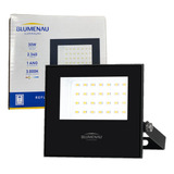 Kit 10 Refletor Led 30w Branco Quente 3000k Ip66 Luz Amarela