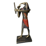 Estátua Egípcia Toth -  Decoração Em Resina Cor Dourado