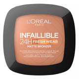 Bronzer L'oréal Paris Infallible 24h Fresh Wear Matte Bronzer Compacto Tono 300 Light Medium