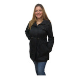 Chaqueta Wados Trench Jk2530 Negro Gorro Desmontable