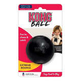 Bola De Brinquedo Para Animais De Estimação Kong Kong Ball Extreme Rush Black Médio / Grande De 7.6cm De Diâmetro