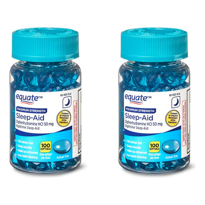 Equate Máxima Fuerza Difenhidramina 2pack  100 Softgels C\u002Fu | Envío gratis