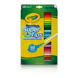 Marcadores Crayola Super Tips Caja X 50 Unidades Lavables