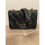 ¡bolso Vélez Original Cuero Negro!! Perfecto Estado