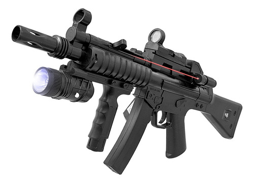 Rifle Subfusil Airsoft Mp5 Replica Resorte Laser Linterna