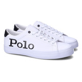 Tenis Polo Ralph Lauren Logotipo Blanco Hombre B