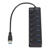 Hub Switch Usb 3.0 De 7 Puertos E Interruptor On Off 5 Gbps