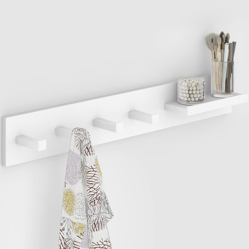 Perchero De Pared Flotante Con Elegante Diseño Minimalista