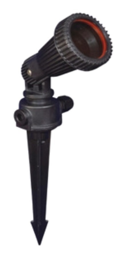 SPOT EXTERIOR PVC C/JABALINA NEGRO GU10 - CANDIL