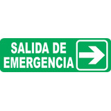 Cartel Linea Evacuacion Salida De Emergencia Derecha 14x41cm