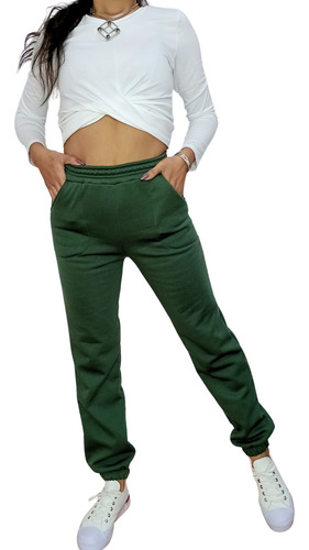 Pantalón Jogging Mujer Algodón Con Piel Térmico Invierno