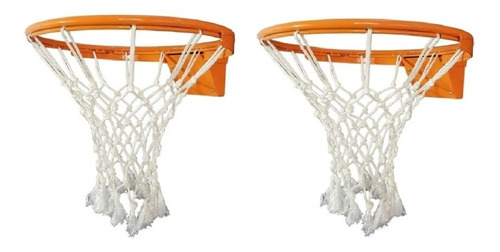 2 Aro Basquete Tamanho Oficial Cesta Basketball 45cm C/ Rede