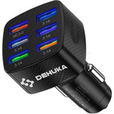 Cargador Auto Camion X6 Usb Celular + Usb C Con Tecnologia Dehuka