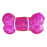 Juguete Hueso Prisma Chico Con Sonido Fancy Pets Color Rosa