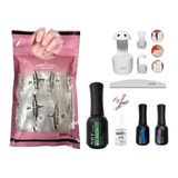 Kit Soft Gel 500 Tips Paris Night+ Kapping+ Cabina Completo