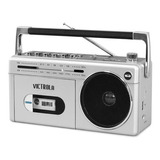 Radiograbadora Victrola Para Cassette & Radio / Bluetooth Color Gris