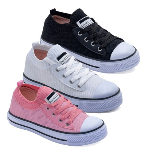 Kit 3 Pares Tênis Feminino Caminhada Casual Academia Barato