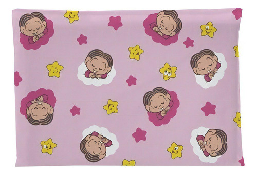 Travesseiro Infantil Antissufocante Rosa Mônica Nuvens 29x19