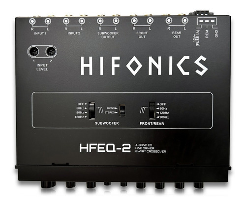 Ecualizador Hifonics 4 Bandas Hfeq-2 9 Volt Line-driver 