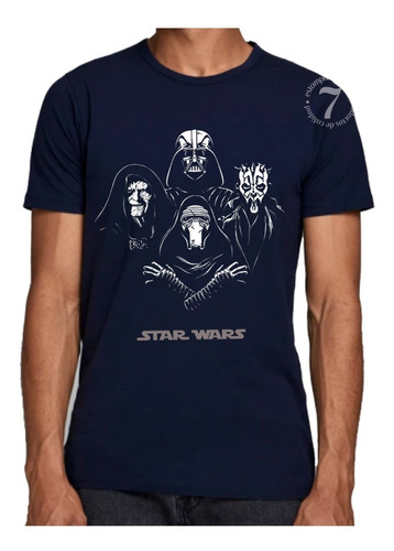 Polera Manga Corta Hombre Star Wars Bohemian Rhapsody Dark