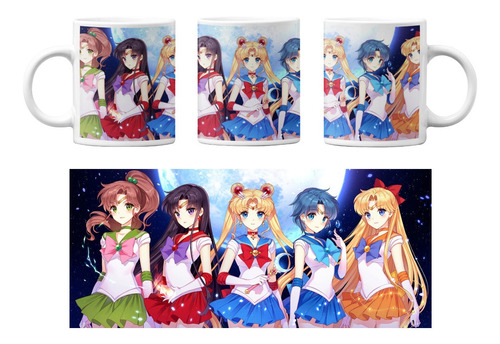 Taza Sailor Scouts Moon Serena Anime Regalo Personalizado