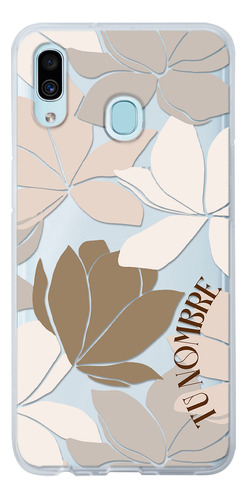 Funda Para Galaxy Para Mujer Flores Personalizada Con Nombre