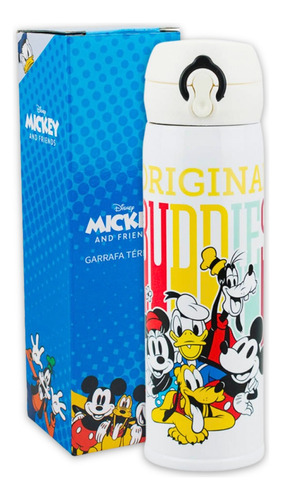 Garrafa Térmica Inox 400ml Mickey Minnie Disney Original 