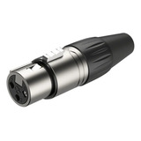 Plug Canon Xlr Para Cabo De Microfone Femea - Kit 100 Und