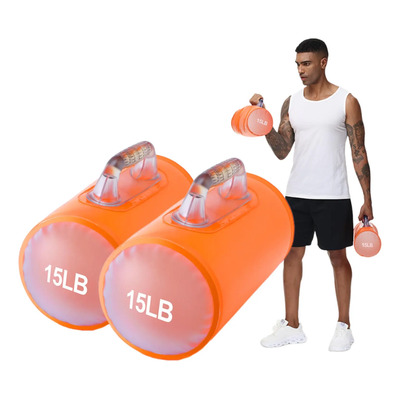 Juego De Pesas Ajustables De Entrenamiento Con Agua 1.8 A 4. Naranja: 30 Libras/14 Kg