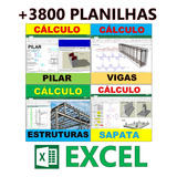 Pacote Excel +3800 Planilhas Engenharia Civil, Mec E Eletric