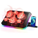 Almohadilla De Enfriamiento Laptop Luces Rgb, Enfriador...