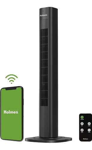 Ventilador De Torre Wifi 36 Holmes Compatible Google Voice Cantidad De Aspas 1 Color De La Estructura Negro Color De Las Aspas Negro Diámetro 4   Frecuencia 60 Material De Las Aspas Plástico