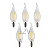 Bombilla Led Candelabro 12v, 2w, Regulable, Luz Cálida,