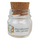 10 Lembrancinha Vela Aromática Personalizad Rolha Organza Er