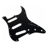 Pickguard Para Stratocaster Negro  Sambong Pm2 Musicalgotica