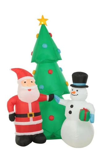 Inflable Santa Arbol Muñeco Nieve Led 2.10 X 1.40mts Navidad