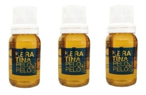 3 Ampollas Keratina De Olio 15 Ml. Tratamiento Capilar