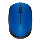 Mouse Sem Fio Logitech M170 Com Pilha Inclusa - Azul