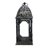 Farol Rectangular Metal 28cm Porta Vela - Fanal Deco