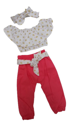 Conjuntinho Infantil Menina Moda Blogueirinha Cropped/calça