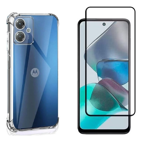 Capa Capinha Case + Película Vidro 3d Para Motorola Moto G54