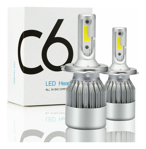 Kit Faros Delanteros Led C6 Mini Alta Baja H4 Auto Economico