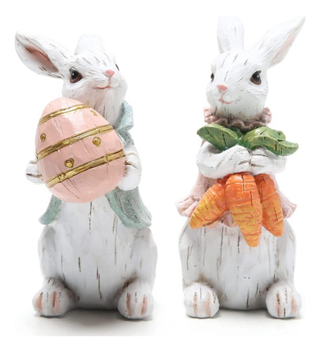 Figuras De Conejo De Pascua Para Decoración Del Hogar, 2 Uni