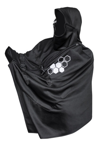 Poncho Techwear Gamuza Elementos Reflejantes Cyberpunk 